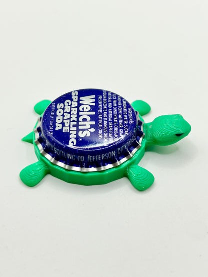 Welch’s Grape Soda - Bottle Cap Magnet Turtle Shell Shocked Art