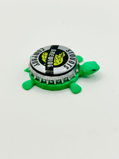 Stoudts Brewing - Bottle Cap Magnet Turtle Shell Shocked Art