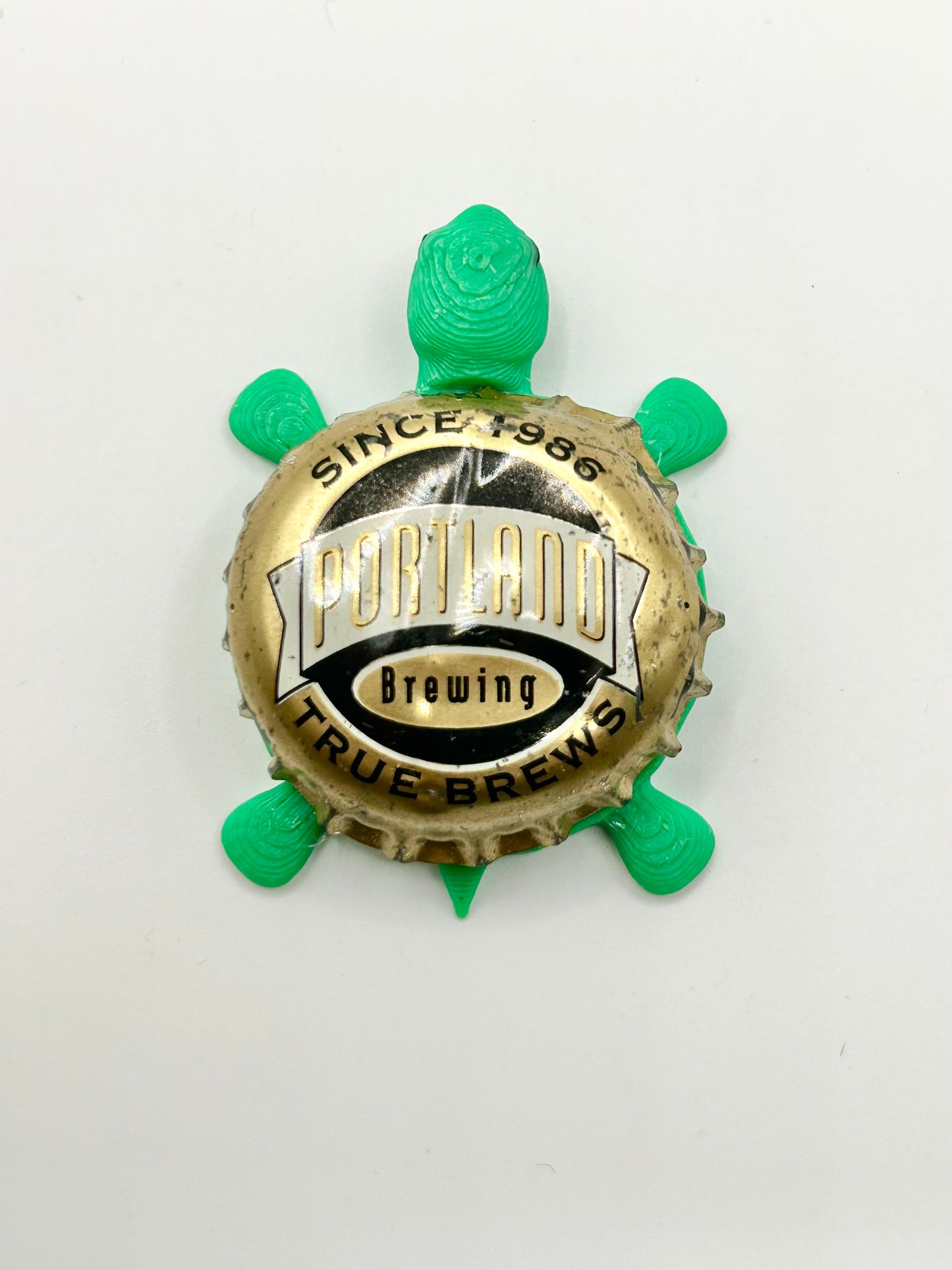 Portland Brewing - Bottle Cap Magnet Turtle