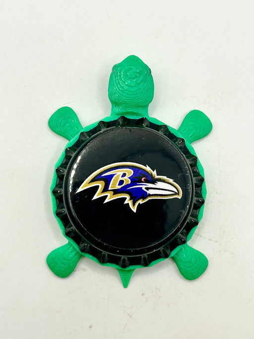 Baltimore Ravens - Bottle Cap Magnet Turtle Shell Shocked Art