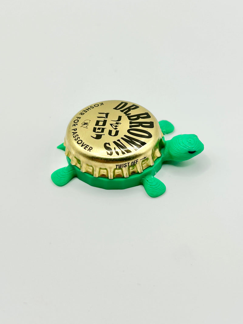 Dr Brown’s Kosher for Passover - Bottle Cap Magnet Turtle Shell Shocked Art