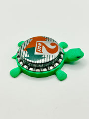 2 Way Soda - Bottle Cap Magnet Turtle Shell Shocked Art
