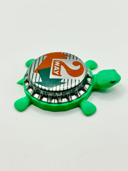 2 Way Soda - Bottle Cap Magnet Turtle Shell Shocked Art