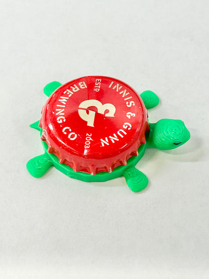 Innis & Gunn Brewing Co (Red Cap) - Bottle Cap Magnet Turtle Shell Shocked Art