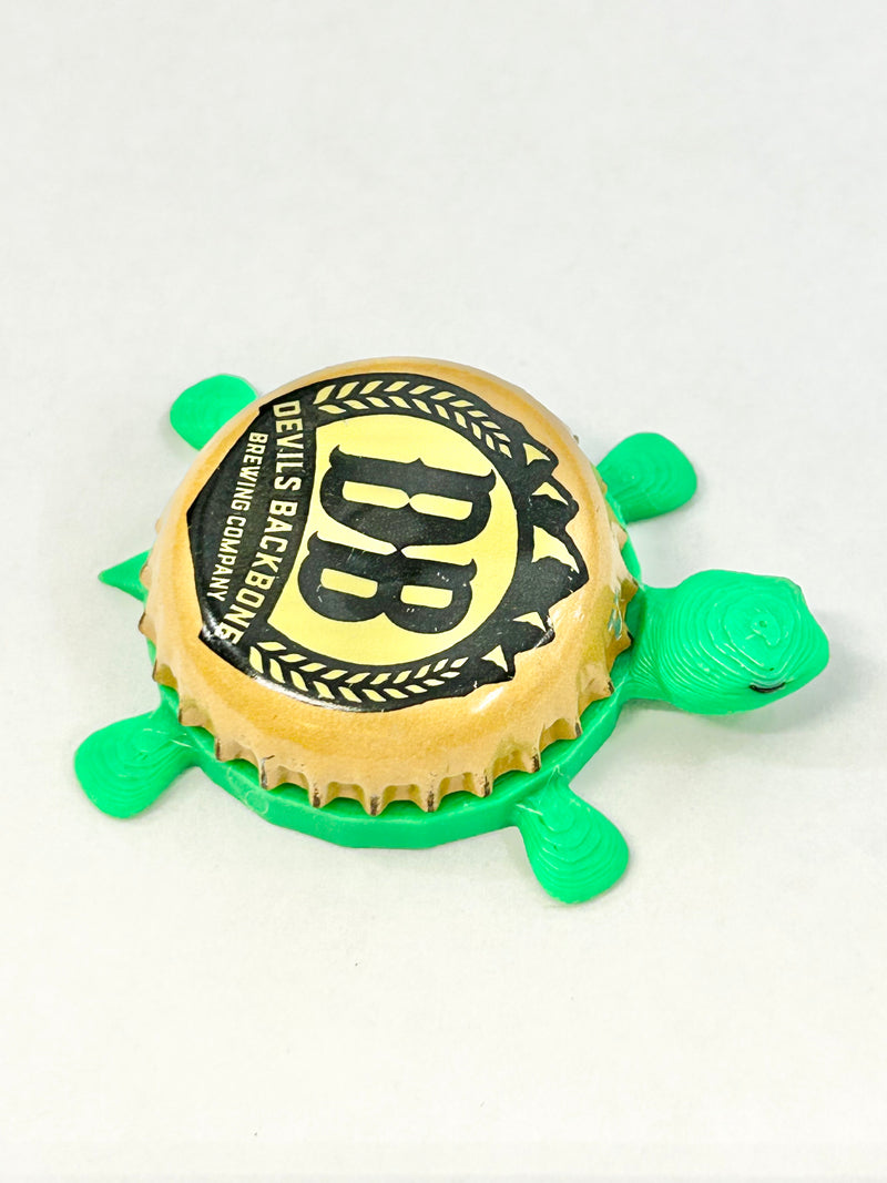 Devils Backbone Brewing (Beige Color) - Bottle Cap Magnet Turtle Shell Shocked Art