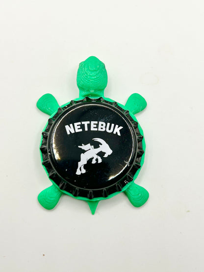 Netebuk - Bottle Cap Magnet Turtle Shell Shocked Art