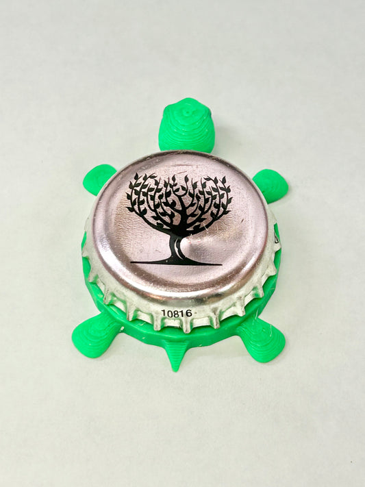 Fever Tree Ginger Beer (Light Pink) - Bottle Cap Magnet Turtle