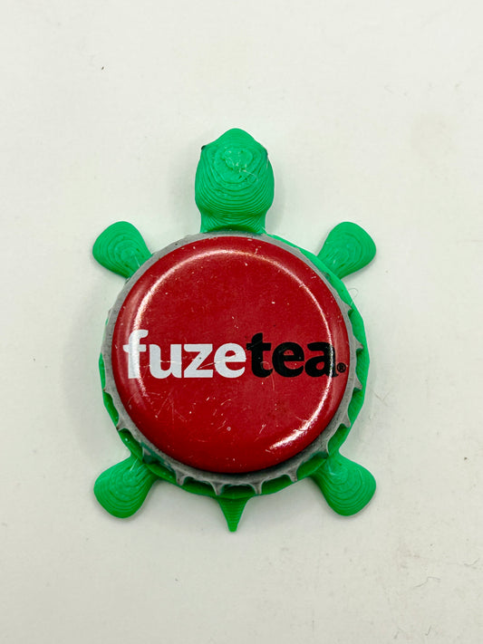 Fuze Tea - Bottle Cap Magnet Turtle Shell Shocked Art