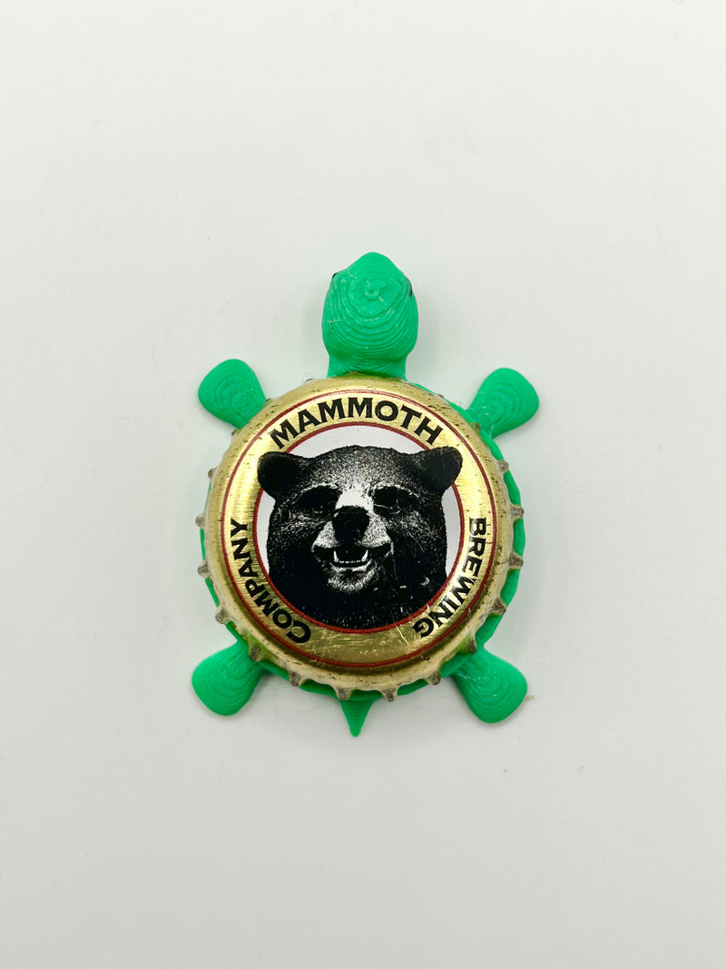 Mammoth Brewing - Bottle Cap Magnet Turtle Shell Shocked Art