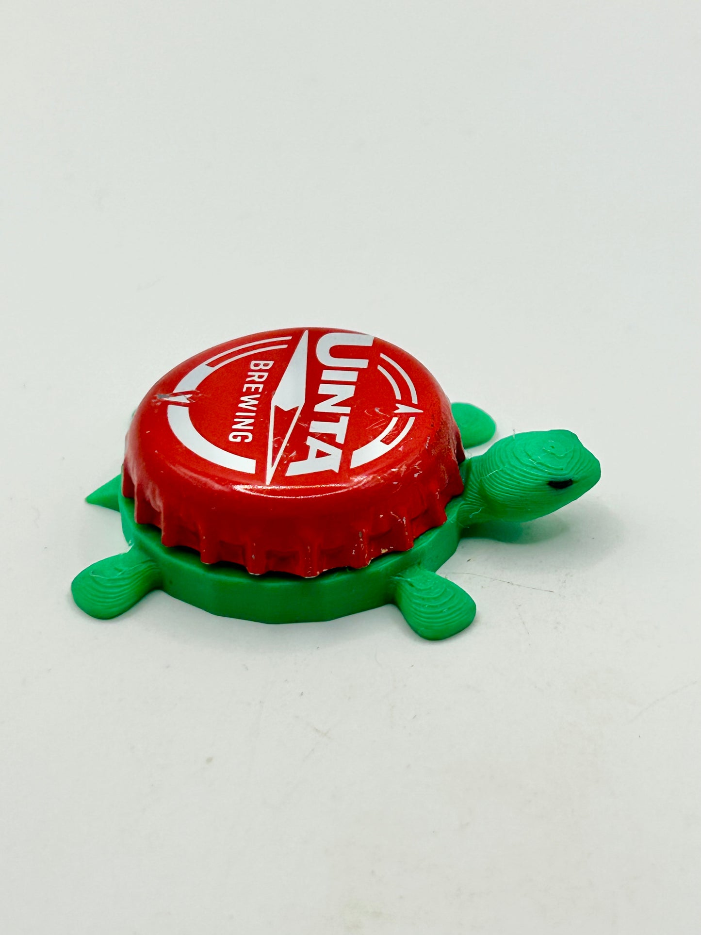 Uinta Brewing (Red - Vintage) - Bottle Cap Magnet Turtle Shell Shocked Art