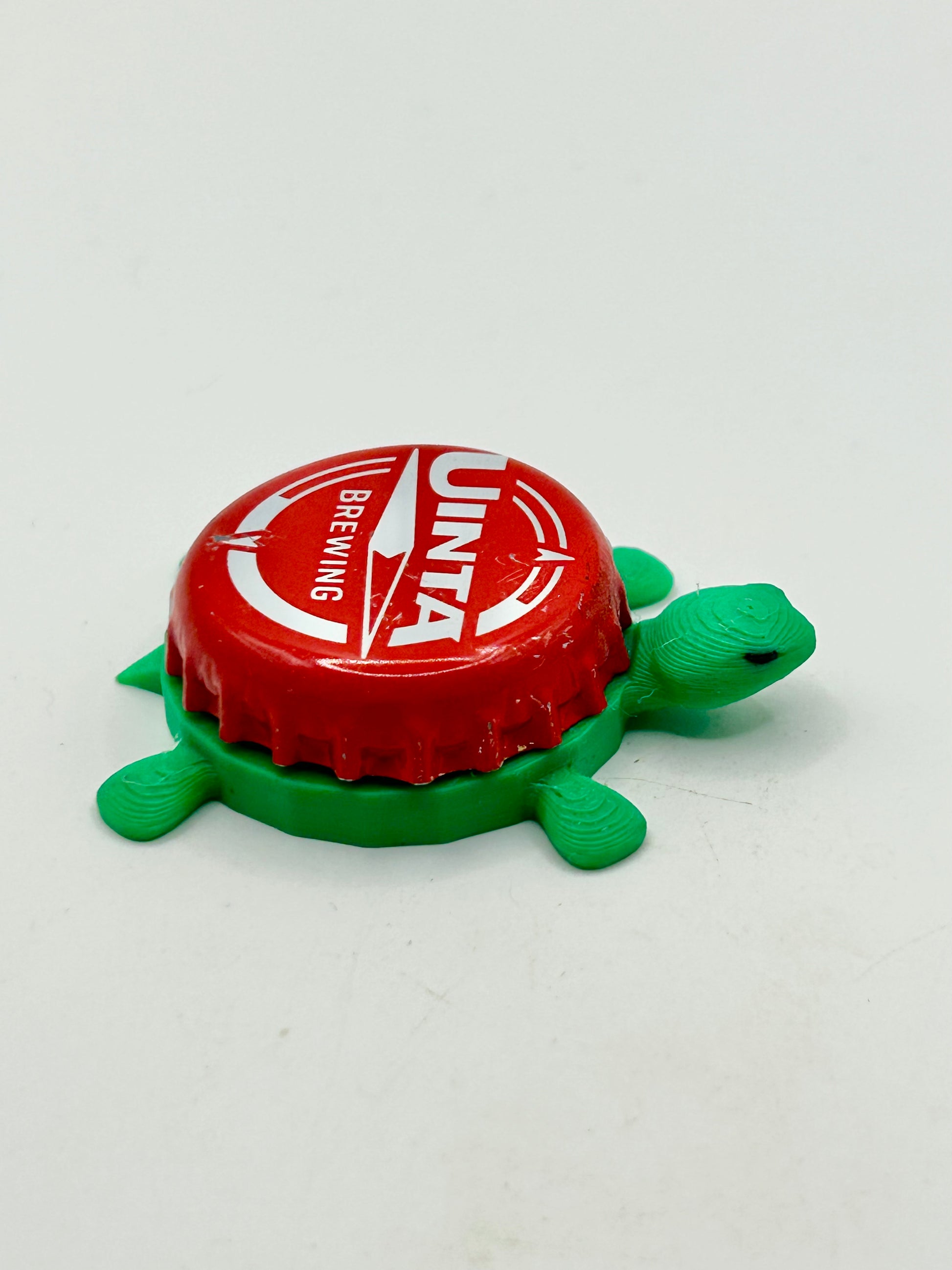 Uinta Brewing (Red - Vintage) - Bottle Cap Magnet Turtle Shell Shocked Art