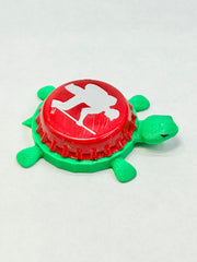 Long Trail Brewing - Bottle Cap Magnet Turtle Shell Shocked Art