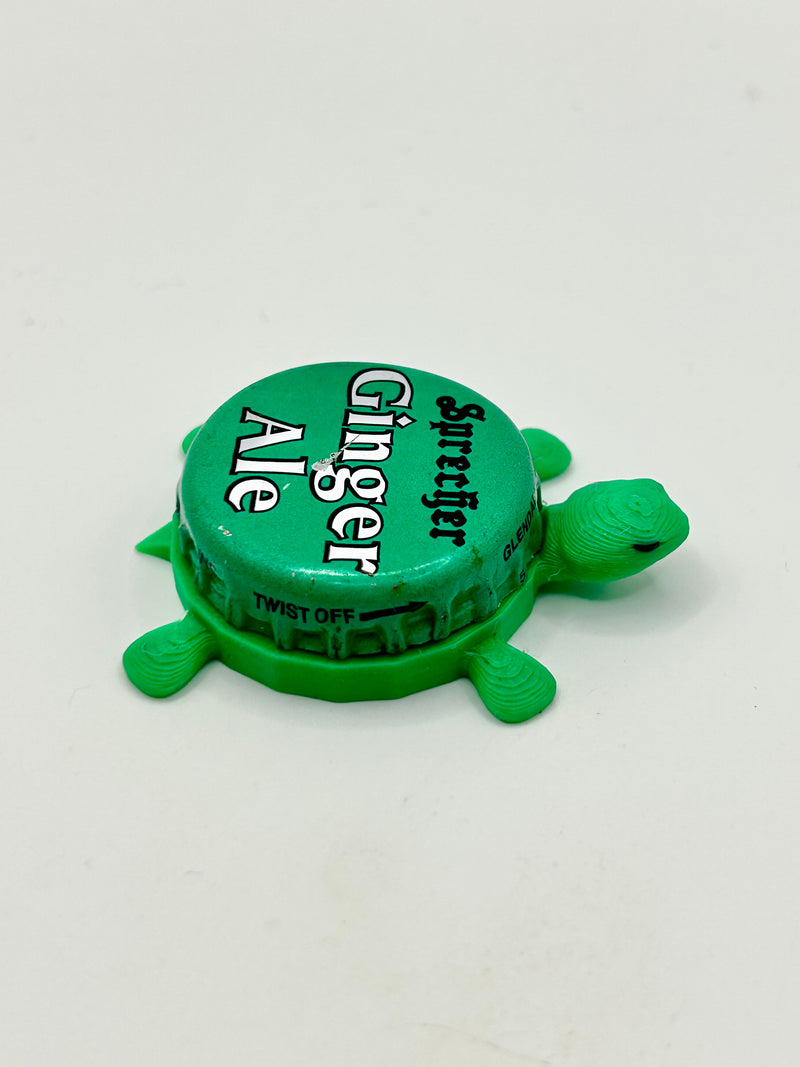 Sprecher Ginger Ale - Bottle Cap Magnet Turtle Shell Shocked Art