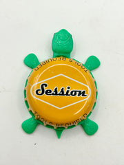 Full Sail Session (Light Orange) - Bottle Cap Magnet Turtle Shell Shocked Art