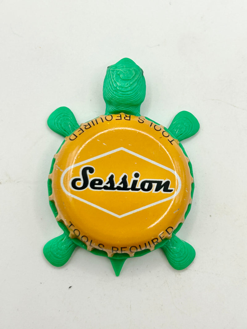 Full Sail Session (Light Orange) - Bottle Cap Magnet Turtle Shell Shocked Art