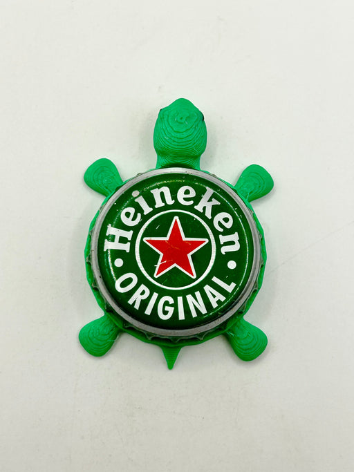 Heineken Original (Green) - Bottle Cap Magnet Turtle Shell Shocked Art