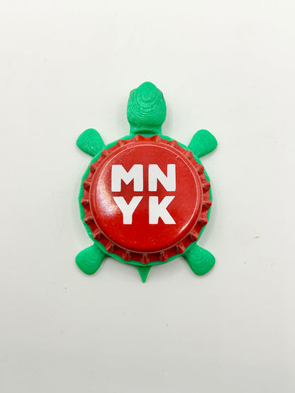 Manayunk MNYK - Bottle Cap Magnet Turtle Shell Shocked Art