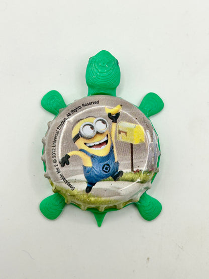 Minion (Despicable Me) - Bottle Cap Magnet Turtle Shell Shocked Art