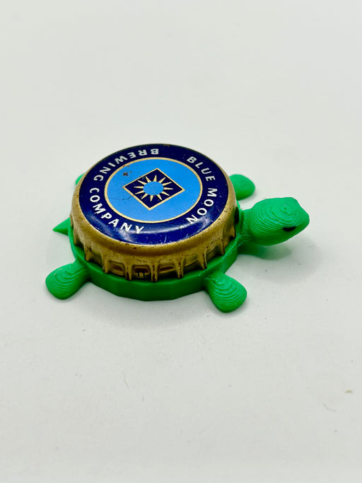 Blue Moon (Diamond - Vintage) - Bottle Cap Magnet Turtle Shell Shocked Art