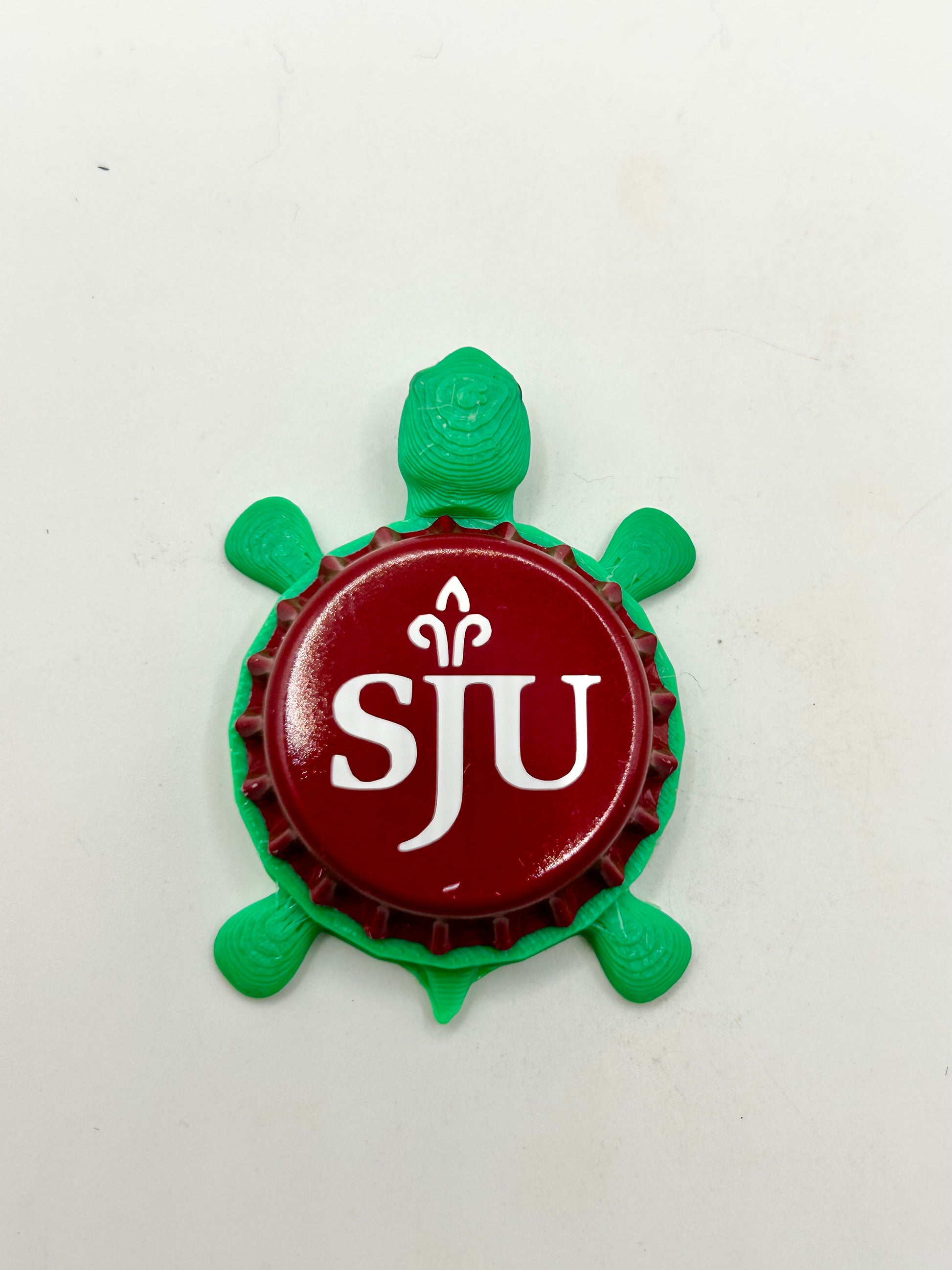 St Joe’s Hawks - Bottle Cap Magnet Turtle Shell Shocked Art