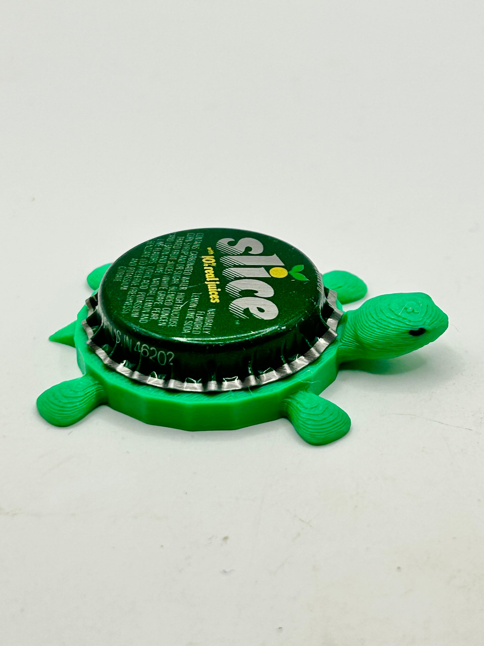 Slice Drink - Bottle Cap Magnet Turtle Shell Shocked Art