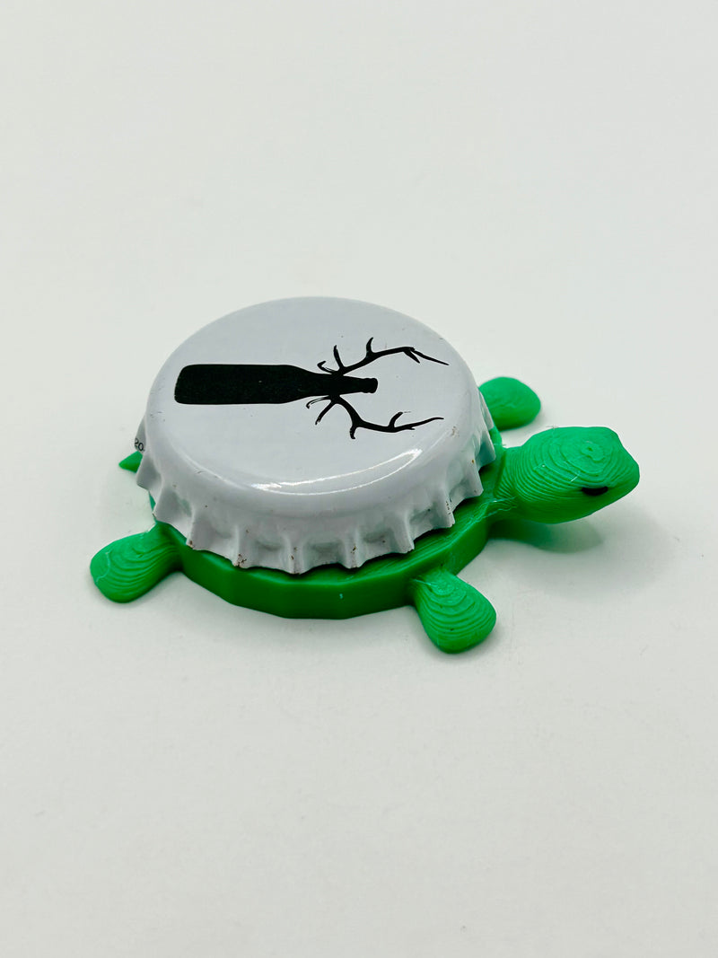 Elk Brewing - Bottle Cap Magnet Turtle Shell Shocked Art