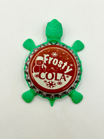 Frosty Cola - Bottle Cap Magnet Turtle Shell Shocked Art