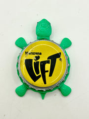 Lift Soda - Bottle Cap Magnet Turtle Shell Shocked Art