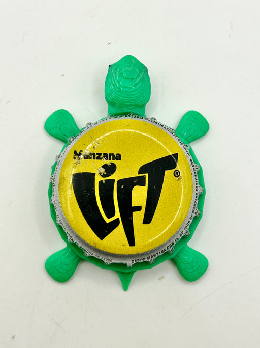 Lift Soda - Bottle Cap Magnet Turtle Shell Shocked Art