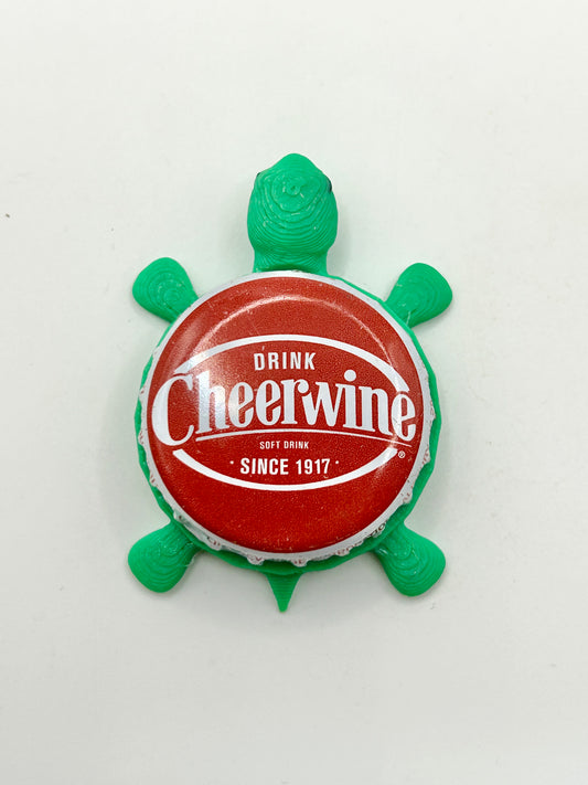 Cheerwine - Bottle Cap Magnet Turtle
