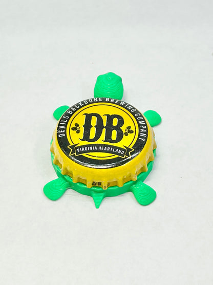 Devils Backbone Brewing - Bottle Cap Magnet Turtle Shell Shocked Art