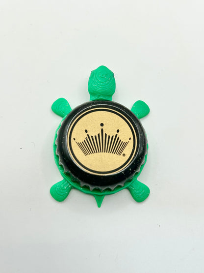 Budweiser (Gold and Black) - Bottle Cap Magnet Turtle Shell Shocked Art