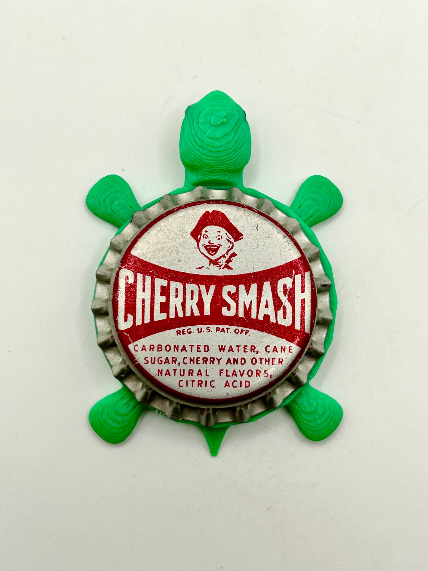 Cherry Smash (Vintage) - Bottle Cap Magnet Turtle Shell Shocked Art