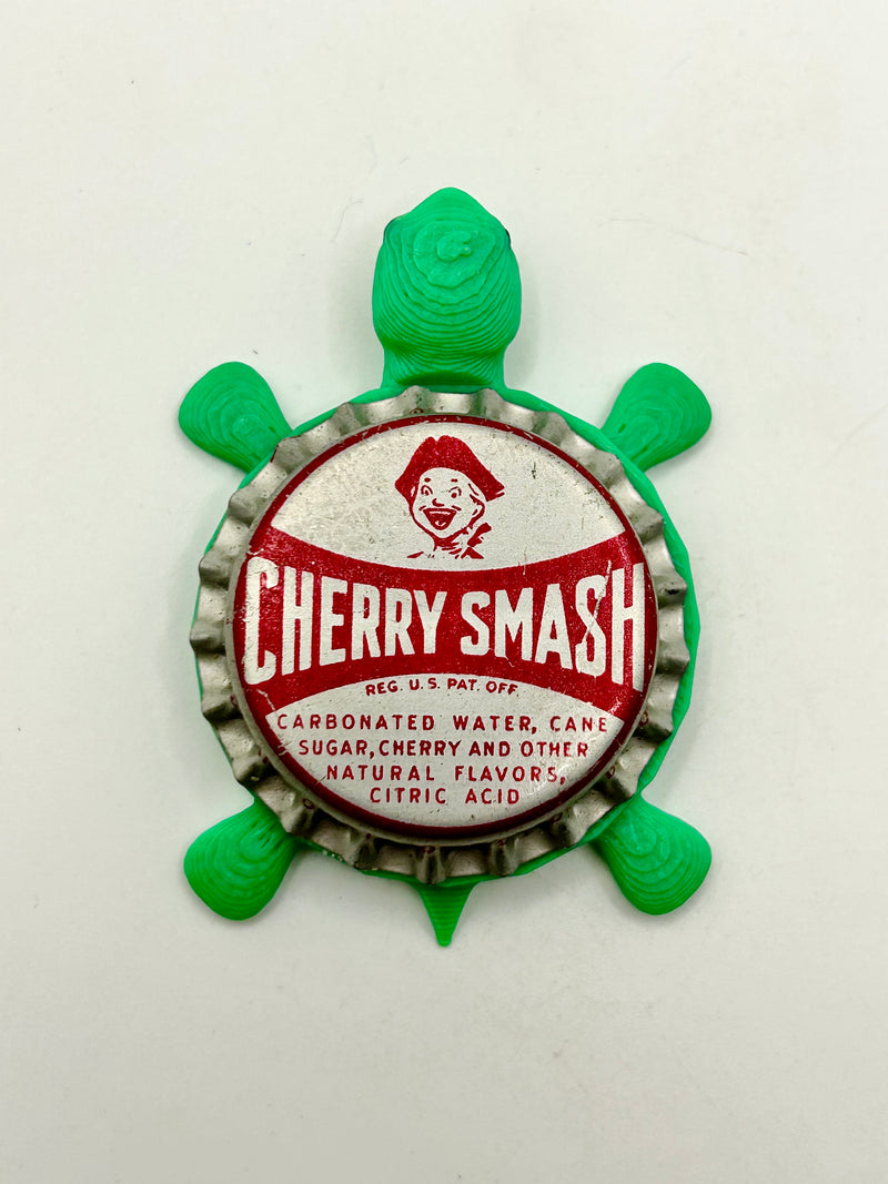 Cherry Smash (Vintage) - Bottle Cap Magnet Turtle Shell Shocked Art
