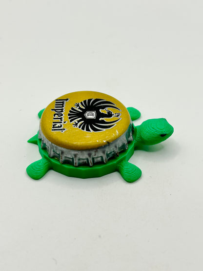 Imperial Lager (Costa Rica) - Bottle Cap Magnet Turtle Shell Shocked Art
