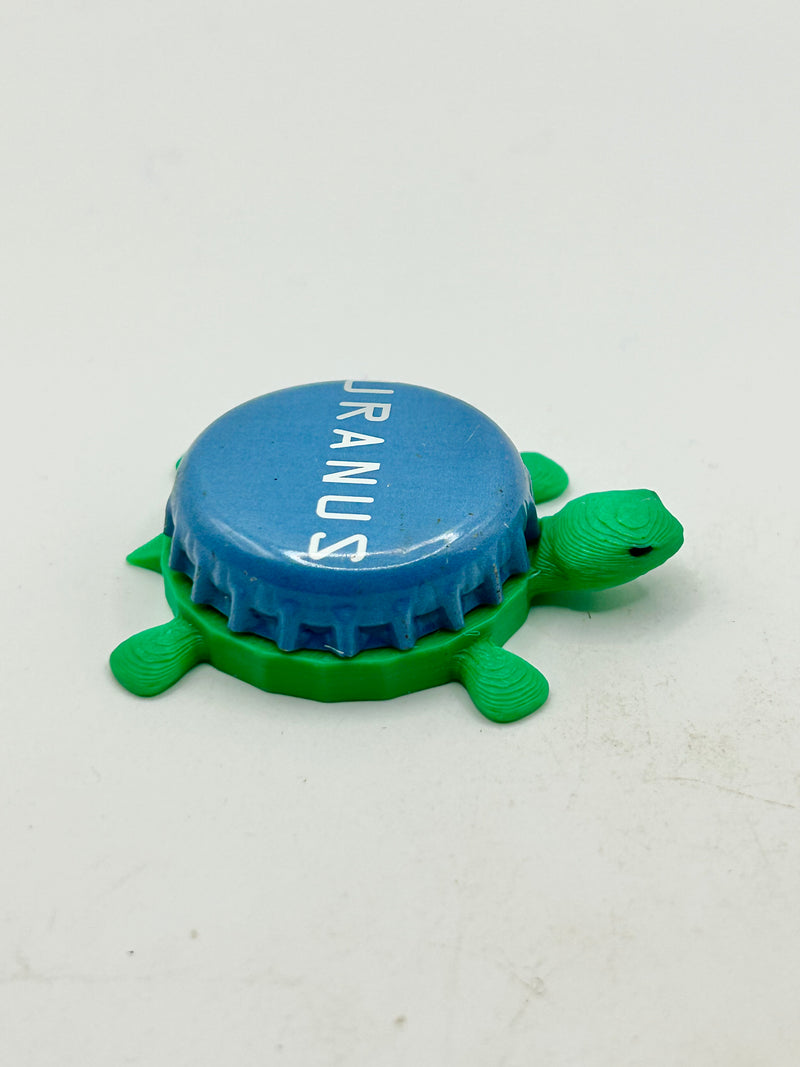 Bell's Uranus - Bottle Cap Magnet Turtle Shell Shocked Art