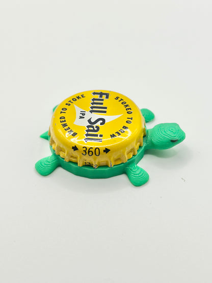 Full Sail IPA (Yellow) - Bottle Cap Magnet Turtle Shell Shocked Art