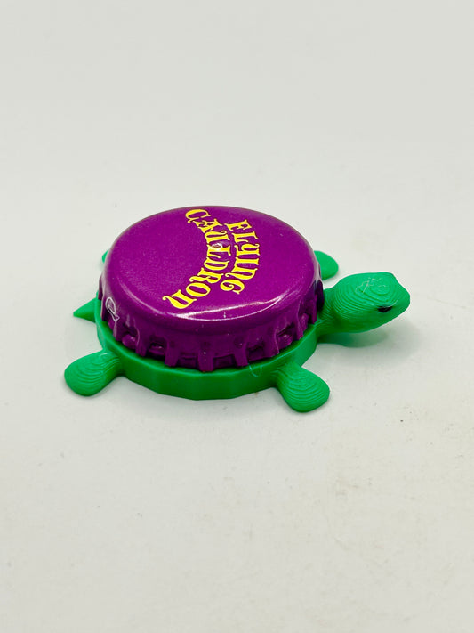 Flying Cauldron Butterscotch Beer - Bottle Cap Magnet Turtle Shell Shocked Art