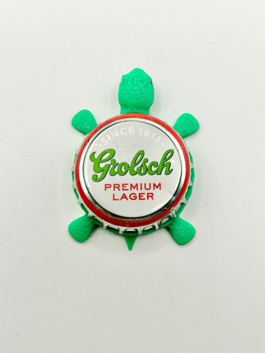 Grolsch Premium Lager (Vintage) - Bottle Cap Magnet Turtle