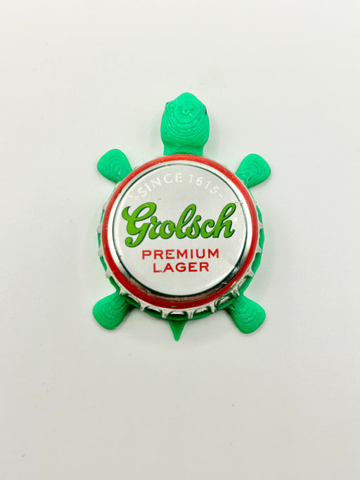 Grolsch Premium Lager (Vintage) - Bottle Cap Magnet Turtle Shell Shocked Art
