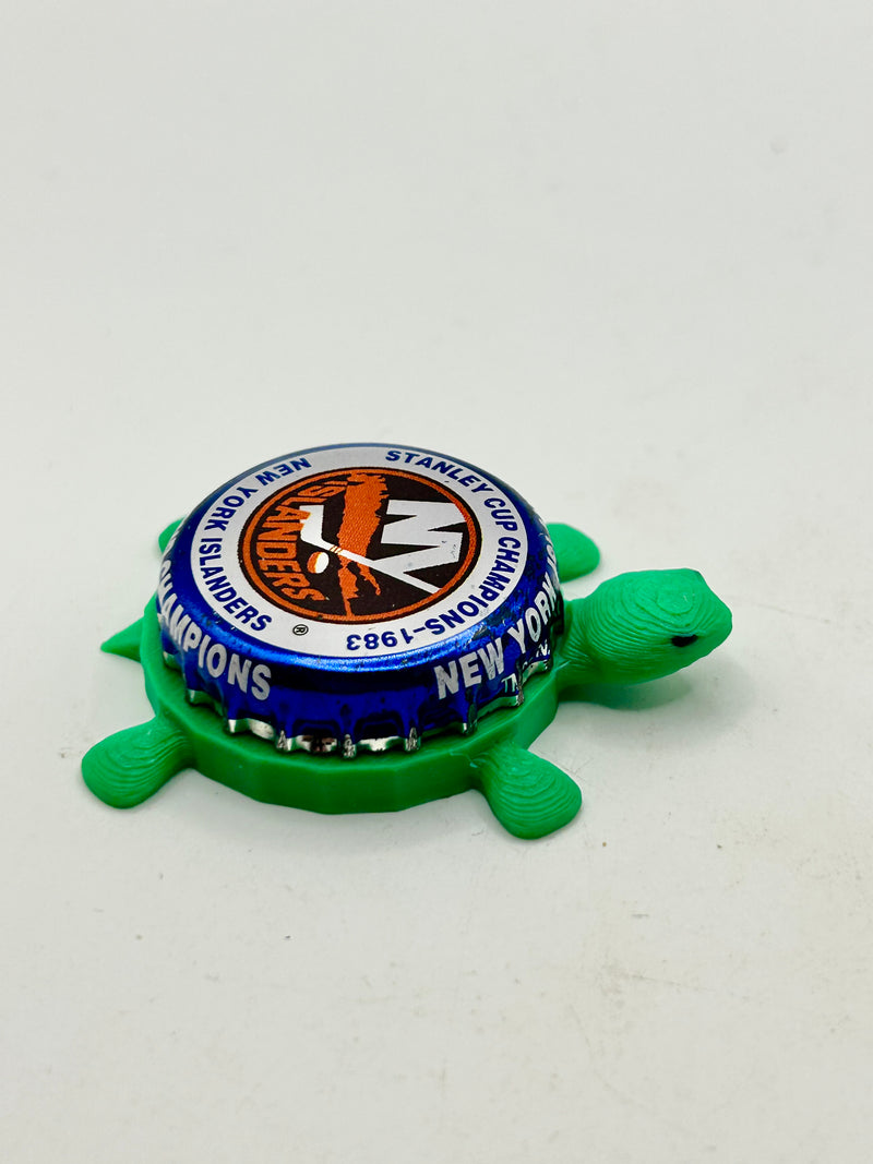 New York Islanders Stanley Cup Champions (1983) - Bottle Cap Magnet Turtle Shell Shocked Art