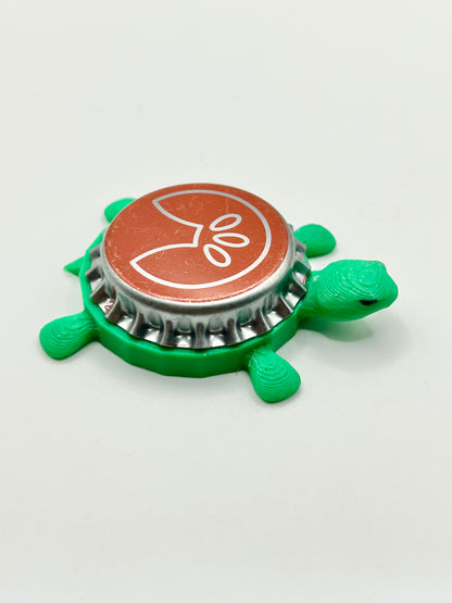 Agua Water (Red) - Bottle Cap Magnet Turtle Shell Shocked Art