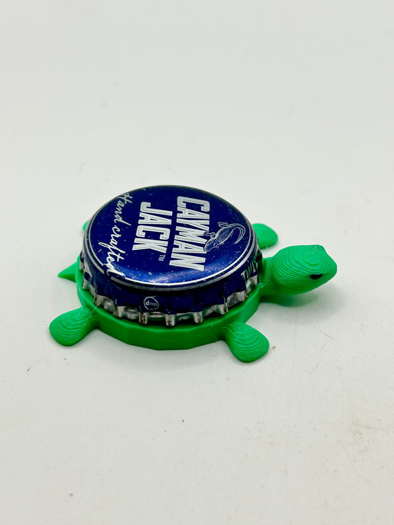 Cayman Jack (Alligator) - Bottle Cap Magnet Turtle Shell Shocked Art