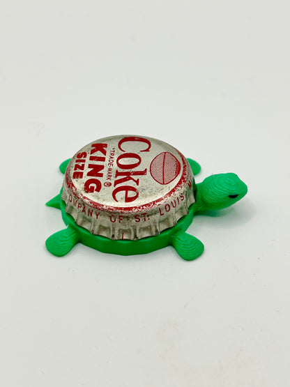 Coke King Size (Vintage Football) - Bottle Cap Magnet Turtle Shell Shocked Art