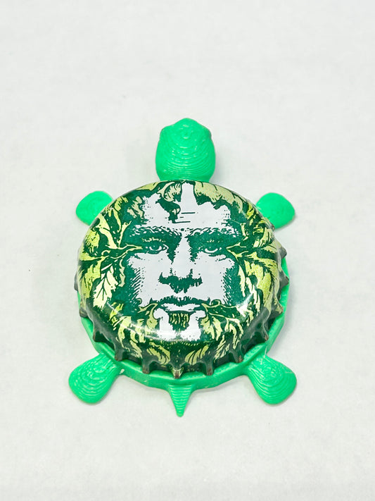 Green Man Brewing - Bottle Cap Magnet Turtle