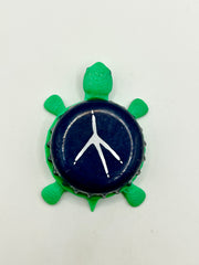 Central Waters Brewing - Bottle Cap Magnet Turtle Shell Shocked Art