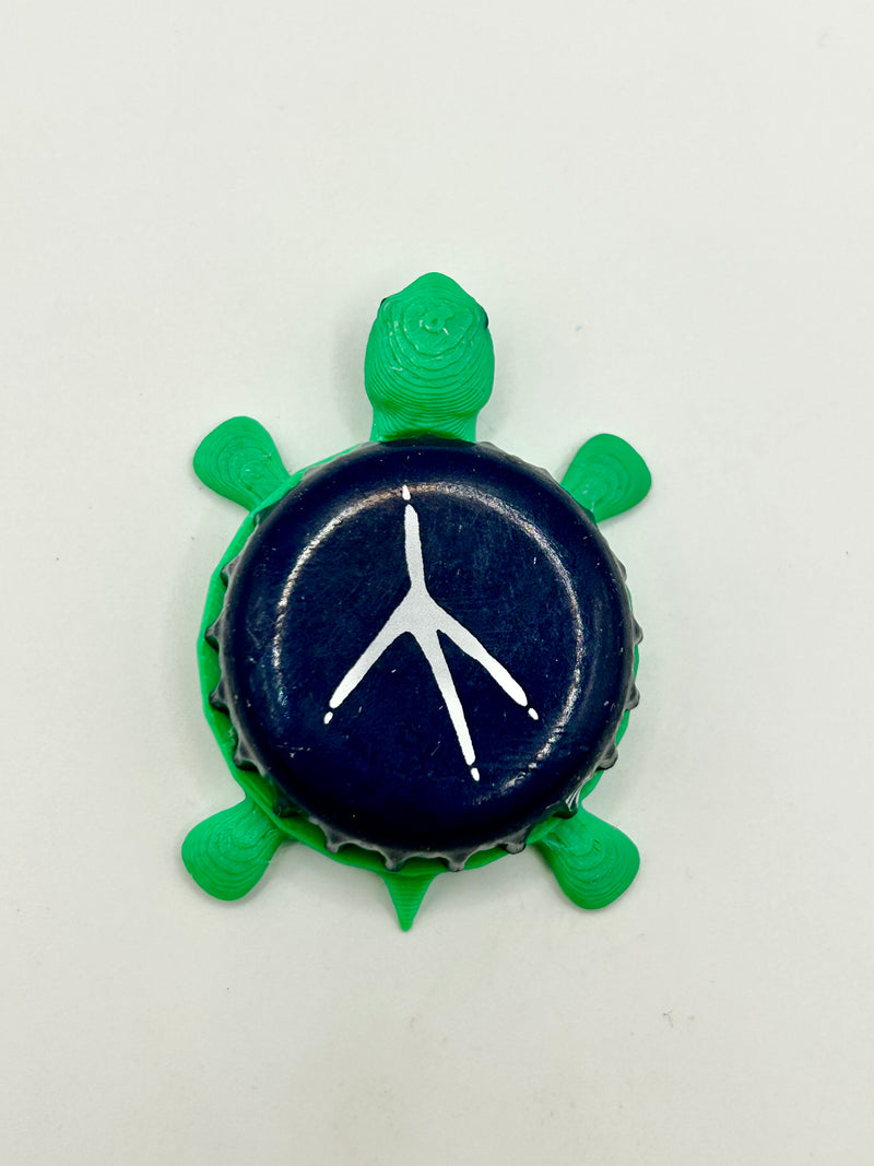 Central Waters Brewing - Bottle Cap Magnet Turtle Shell Shocked Art