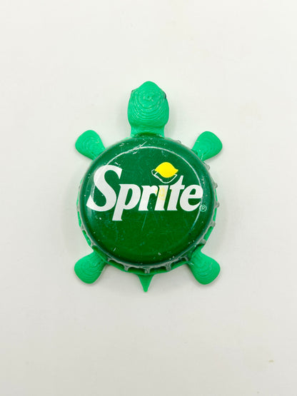 Sprite (with Yellow Lemon) - Bottle Cap Magnet Turtle Shell Shocked Art