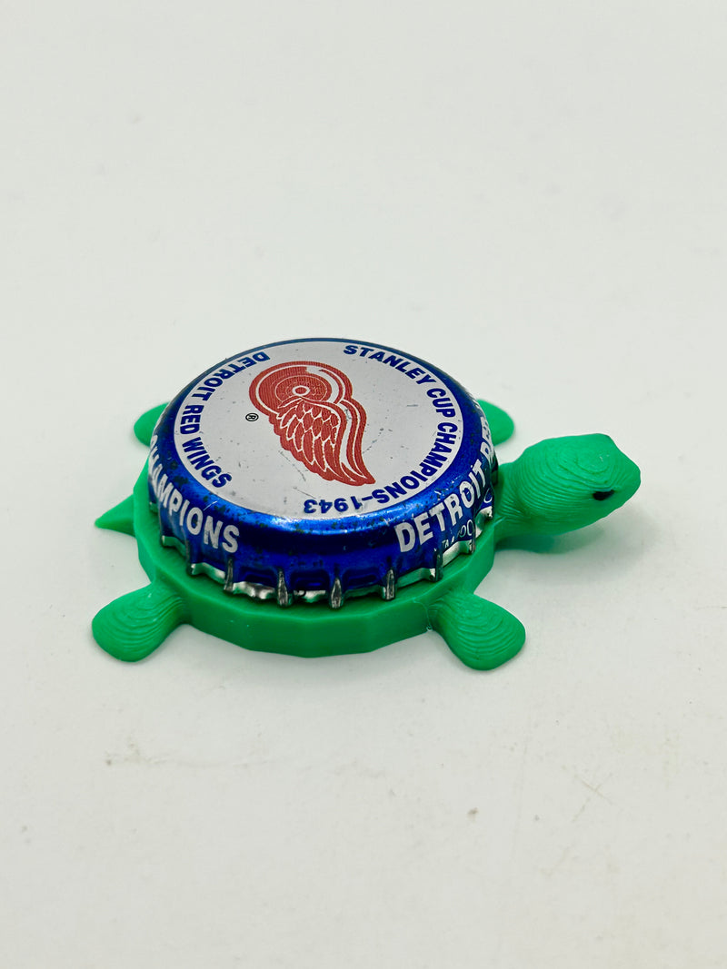 Detroit Red Wings Stanley Cup Champions (1943) - Bottle Cap Magnet Turtle Shell Shocked Art