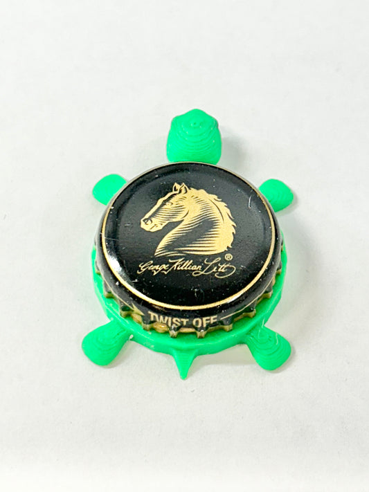 George Killian Lett (Black Cap) - Bottle Cap Magnet Turtle